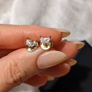 Dainty mini marquis flower earrings